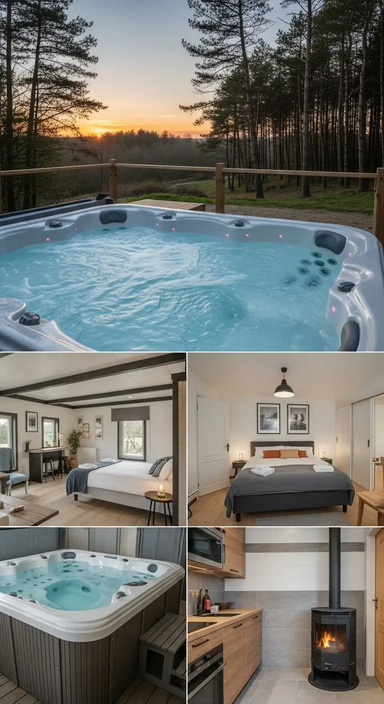 jacuzzi met boszicht