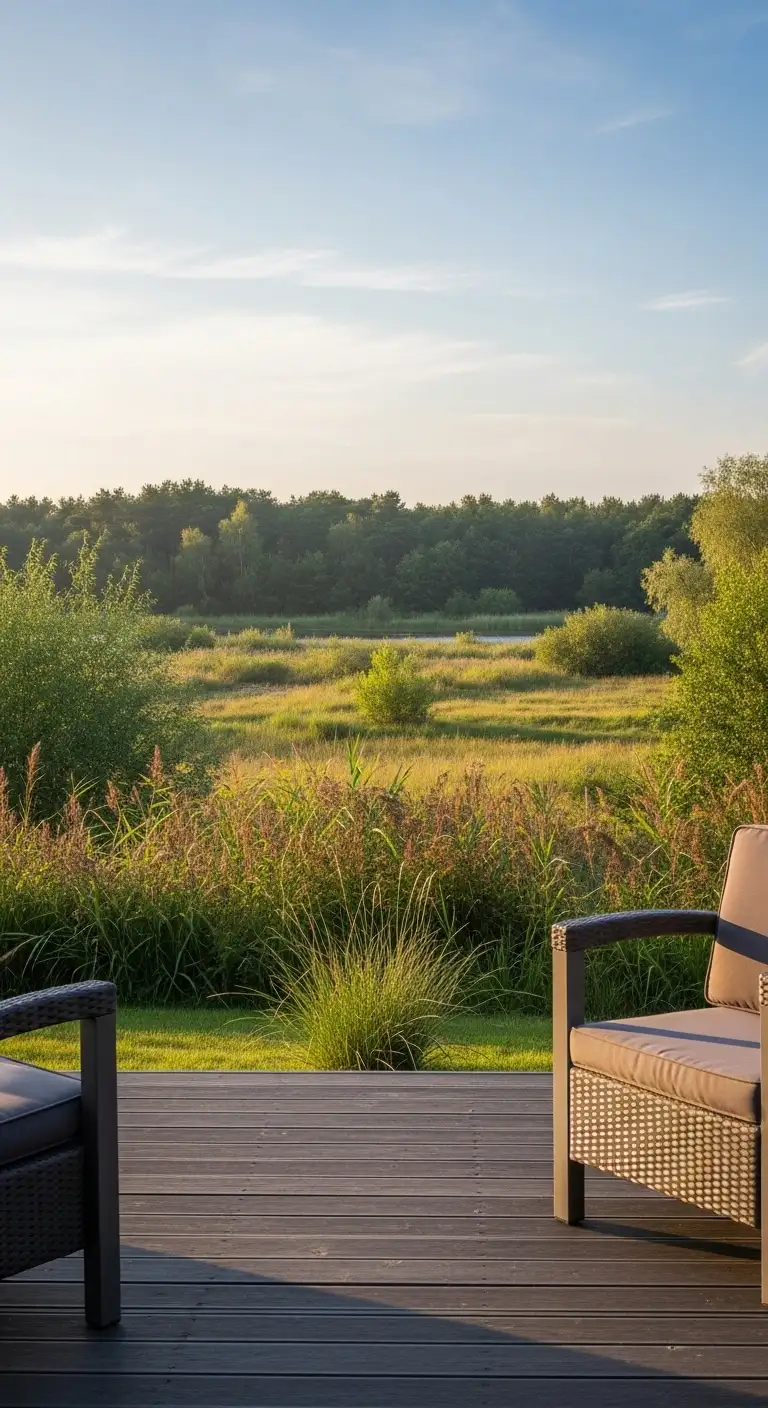 vakantiehuis met uitzicht op het bos